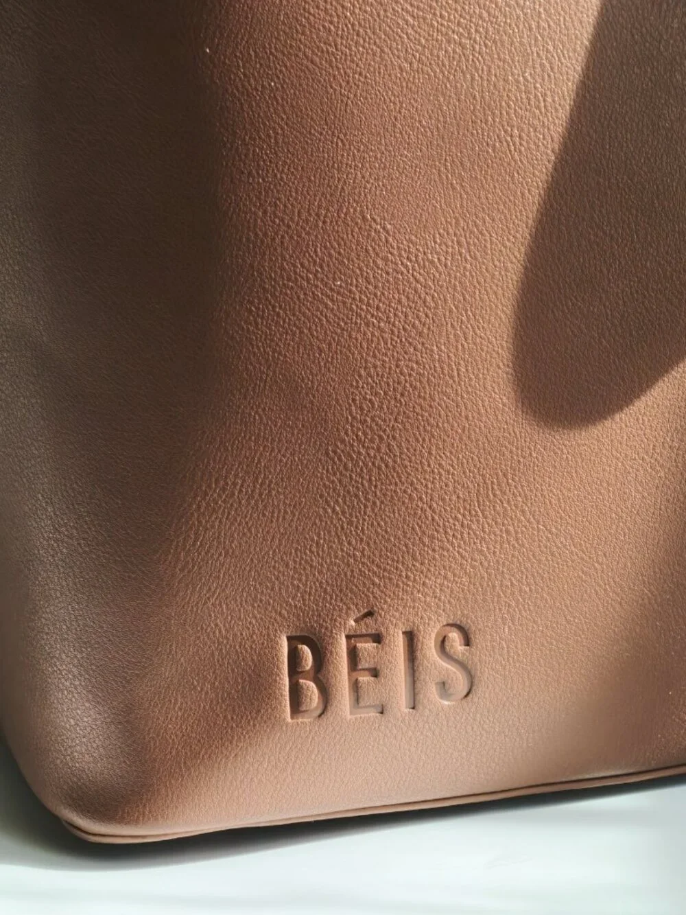 BEIS Essential Tote in Maple - Vegan Leather, New Without Tags